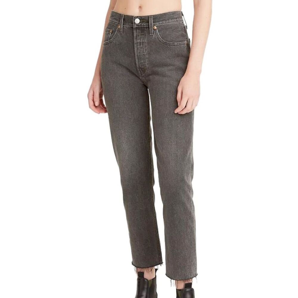 Levi's 501 Crop Classic Original Straight Leg Jeans Get Off My Cloud 26x26